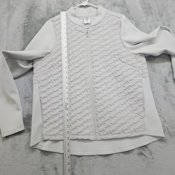 Avia Jacket Womens XL (16-18) Gray Active Performance Quilted Running Full Zip - Picture 9 of 10